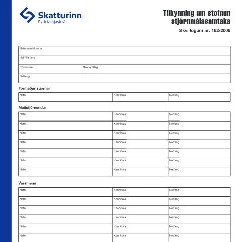 Document preview: Skrefin við stofnun stjórnmálasamtaka á Íslandi (CERFA n°RSK 17.11)