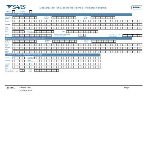 Document preview: Navigating the EFR001: Your Guide to Electronic Records — Government & admin (CERFA n°EFR001)