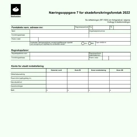 Document preview: Forstå Næringsoppgave 7 (RF-1503) for forsikringsselskaper — Skatt & avgifter (CERFA n°RF-1503)