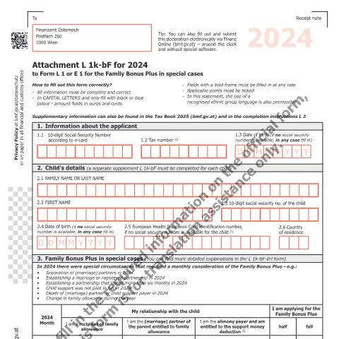 Dokumentvorschau: L1k-bF-UK: Ihr Schlüssel zum Familienbonus Plus — Steuern (CERFA n°L1k-bF-UK)