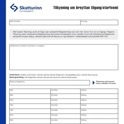 Document preview: Skrefin við að breyta tilgangi fyrirtækis — Stjórnsýsla (CERFA n°RSK 17.47)