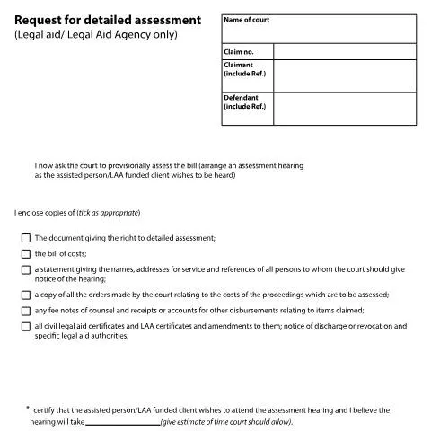 Document preview: Navigating Form N258A for Legal Aid Assessments — Legal & justice