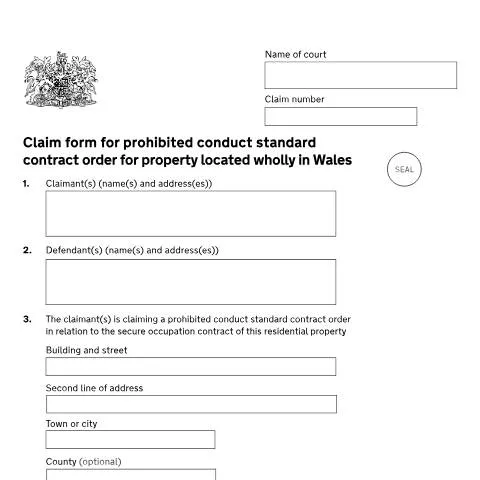 Document preview: Navigating Tenancy Claims with Form N6 Wales — Legal & justice