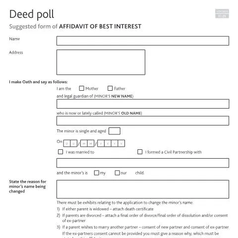 Document preview: Understanding the LOC023 Affidavit for Child Name Changes in the UK — Civil status & identity