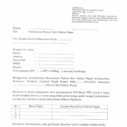 Document preview: Panduan Lengkap Mengajukan SPNSFP di Indonesia — Pajak & perpajakan (CERFA n°ID-DJP-Lampiran-IVD-PER-24-PJ-2012)