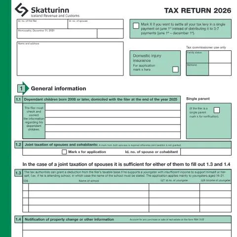 Document preview: Leiðbeiningar um skattaskýrslu einstaklinga 2026 — Skattar & fjármál (CERFA n°RSK 1.10)
