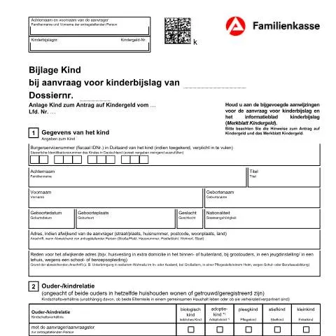 Dokumentvorschau: Das Formular kg1-nl-anlagekind_ba033810 im Detail — Familie (CERFA n°kg1-nl-anlagekind_ba033810)