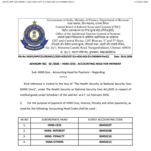 Document preview: Navigating the Advisory022026 Form for GST in India — Government & admin (CERFA n°Advisory022026)
