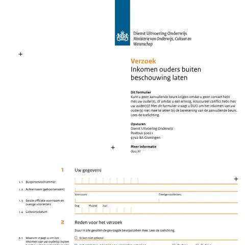 Documentvoorvertoning: Inkomen ouders buiten beschouwing laten voor DUO beurs — Belastingen