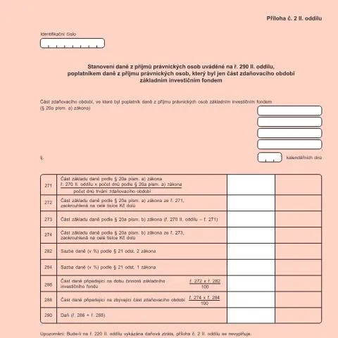 Document preview: Jak správně vyplnit Přílohu č. 2 II. oddílu pro daň z příjmů — Daně a fiskální záležitosti (CERFA n°25 5404/B)
