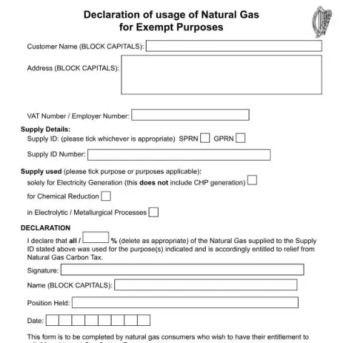 Document preview: Understanding the Declaration of Usage of Natural Gas for Exempt — Taxes (RPC020540_EN_WB_L_1)