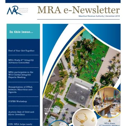 Document preview: Key Highlights from MRA's December 2018 Document — Government & admin (ENewsletterDec2018)