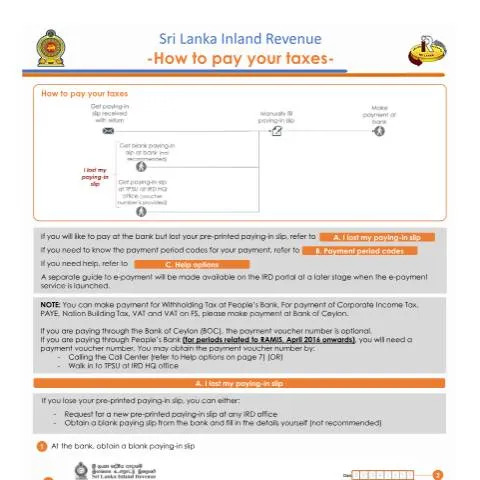Document preview: Understanding the New Paying Slip for Tax Payments in Sri Lanka — Taxes