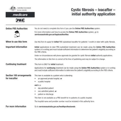 Document preview: Understanding the PB120 for Ivacaftor Access in CF — Health (CERFA n°PB120)