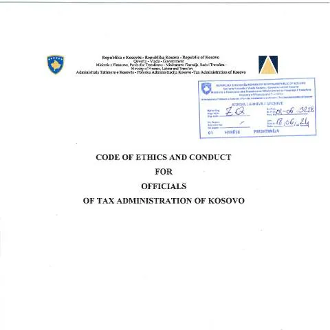 Document preview: Rregullat e Etikës për Zyrtarët e Administratës Tatimore — Procedura administrative