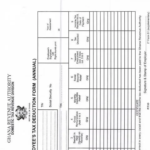 Document preview: Navigating Ghana's Employees Tax Deduction Form 51 — Taxes (CERFA n°FORM-51)