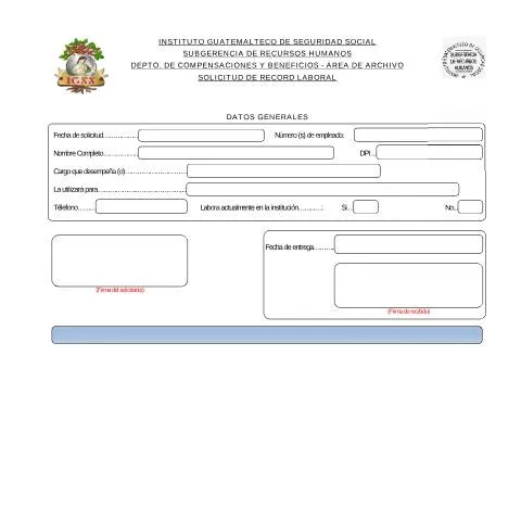 Vista previa del documento La Importancia de la Solicitud de Record Laboral en el IGSS — Trámites administrativos (CERFA n°RRHH-4)