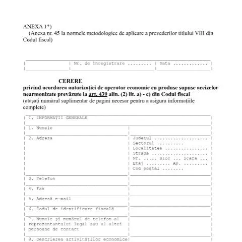 Document preview: Rolul Anexei 45 în fiscalitatea din România — Impozite & fiscalitate (CERFA n°A45_NMT8CF)