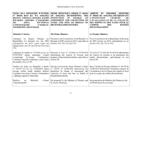 Document preview: Understanding the Prime Minister's Order on Rwanda Revenue Authority — Government & admin (CERFA n°prime_minster_order_appointing_rwanda_revenue_authority_-_new_version__page_75_-75-83)