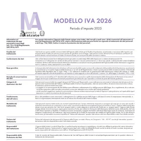 Anteprima documento Presentazione del Modulo IVA 2026 — Tasse e fisco (CERFA n°Iva)