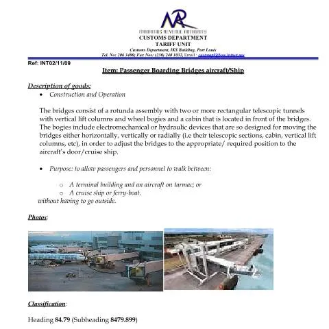 Document preview: Understanding the Classification of Passenger Boarding Bridges — Government & admin (BoardingBridges)