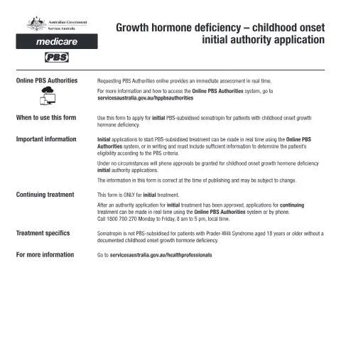 Document preview: Navigating the PB288 for Childhood Growth Hormone Deficiency — Health (CERFA n°PB288)
