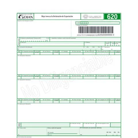 Vista previa del documento Importancia de la Hoja Anexa F620-2005 en Exportaciones — Aduanas y comercio (CERFA n°F620-2005)