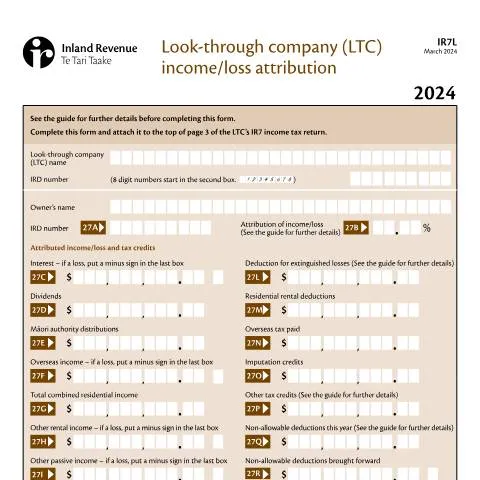 Document preview: Navigating the IR7L Form for Look-through Companies — Taxes (CERFA n°IR7L)
