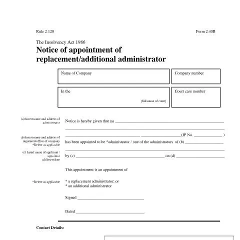Document preview: Navigating the Essentials of Form 2.40B for Administrators — Business