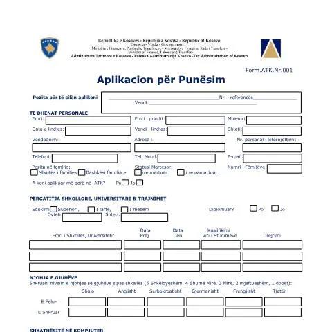 Document preview: Hapat për aplikimin për punësim në Kosovë — Punë & punësim