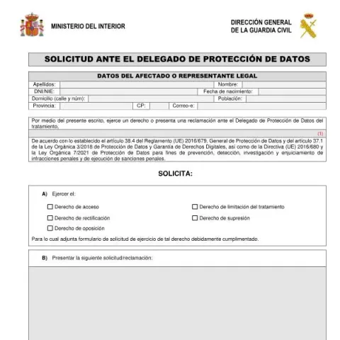 Vista previa del documento Formulario oficial para protección de datos en la Guardia Civil — Digital y datos personales