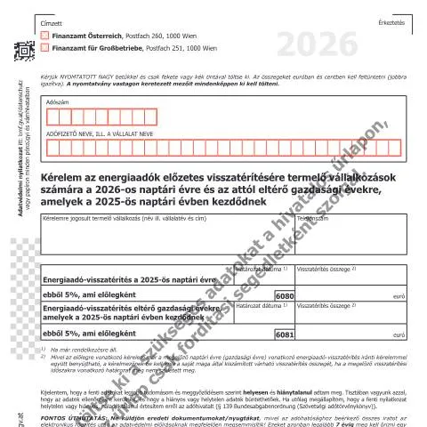 Dokumentvorschau: Wichtige Informationen zum ENAV3-HU Antrag für 2026 — Steuern (CERFA n°ENAV3-HU)