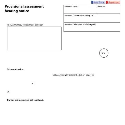 Document preview: Navigating the Provisional Assessment Hearing Notice N261 — Legal & justice
