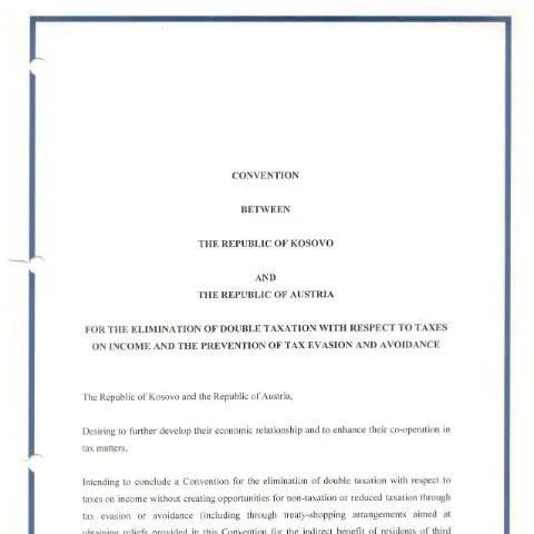 Document preview: Informacione mbi Marrëveshjet për Shmangien e Tatimit — Tatime & fiskalitet