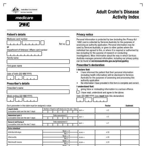 Document preview: Navigating the Adult Crohn’s Disease Activity Index Form (PB393) — Health (CERFA n°PB393)