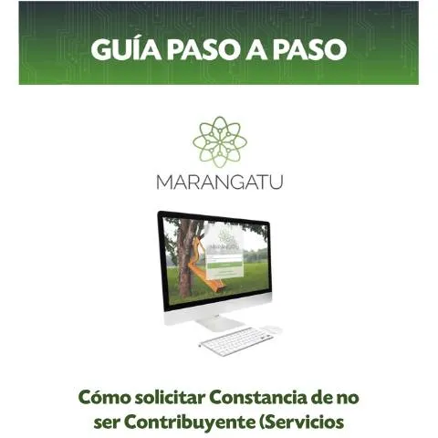 Vista previa del documento Cómo solicitar la Constancia de No Ser Contribuyente en línea — Trámites administrativos
