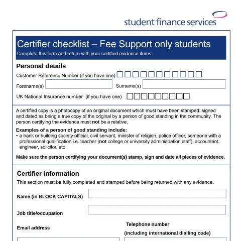 Document preview: Evidence Requirements for Tuition Fee Support Only Applications — Taxes