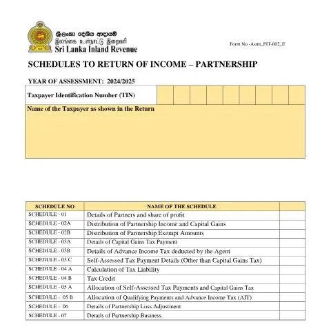 Document preview: Comprehensive Guide to the Statement of Partnership Income in Sri — Taxes (CERFA n°Asmt_PIT_002_2024)