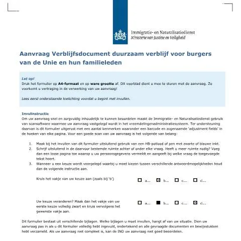 Documentvoorvertoning: Verblijfsdocument voor EU-burgers in Nederland aanvragen — Immigratie & visa (CERFA n°6012)