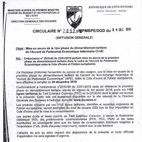 Aperçu du document Démantèlement tarifaire APEI phase 1 en 2019 : contexte et portée — Démarches administratives