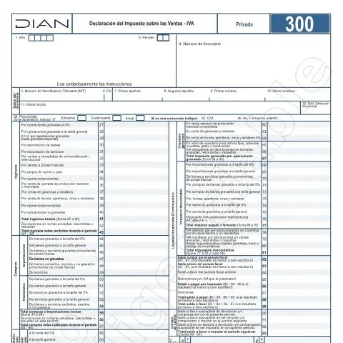 Vista previa del documento Guía oficial para la declaración del IVA en Colombia 2025 — Impuestos (CERFA n°F300-2025)