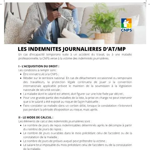 Aperçu du document Comprendre les Indemnités Journalières d'ATMP en Côte d'Ivoire — Santé