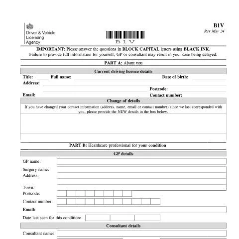 Document preview: Understanding DVLA Form B1V: Neurological Condition Reporting — Health