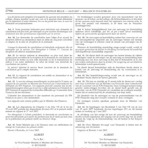 Aperçu du document Procédure de sélection des agents du service de conciliation fiscale — Démarches administratives (CERFA n°07-05-09-att)