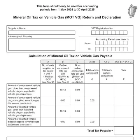 Document preview: How to Complete the Vehicle Gas Mineral Oil Tax Return Form MOT VG — Taxes (Form MOT VG)