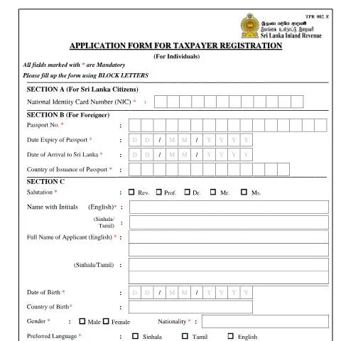 Document preview: Understanding the TPR_002 Taxpayer Registration Form — Taxes (CERFA n°TPR_002)