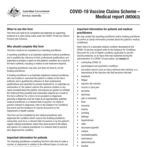 Document preview: Navigating the MO063 Medical Report for Vaccine Claims — Health (CERFA n°MO063)