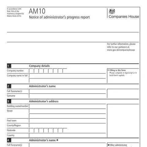 Document preview: How to Complete AM10: Administrator Progress Report Notification — Business