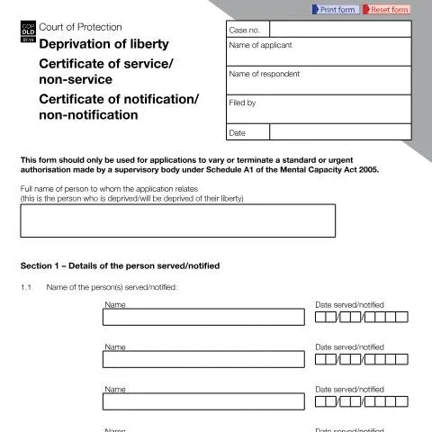 Document preview: Understanding the Deprivation of Liberty Certificate Process — Legal & justice