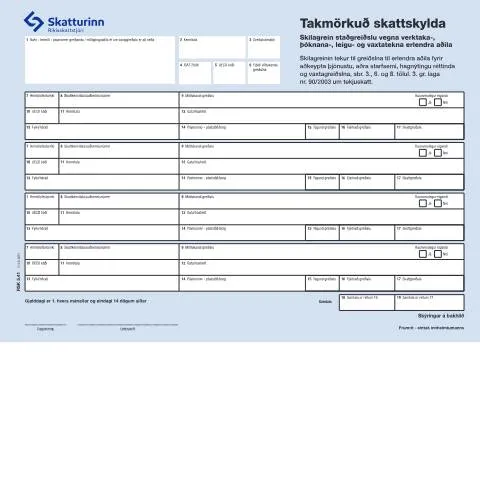 Document preview: Skilagrein staðgreiðslu RSK 5.41 á Íslandi — Skattar & fjármál (CERFA n°RSK 5.41)